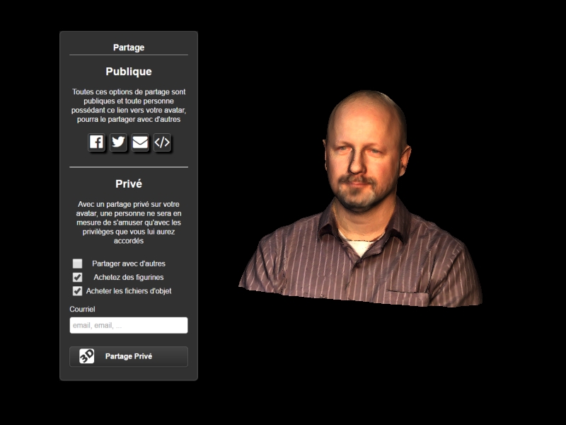 Partager votre avatar